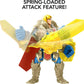 Masters of the Universe and He-Man He-Man Action Figure in Grayskull protective covering with Power Attack Move & 2 Accessories Inspired by MOTU Netflix Animated Series  5.5-in Collectible Toy for Kids Ages 4Y+