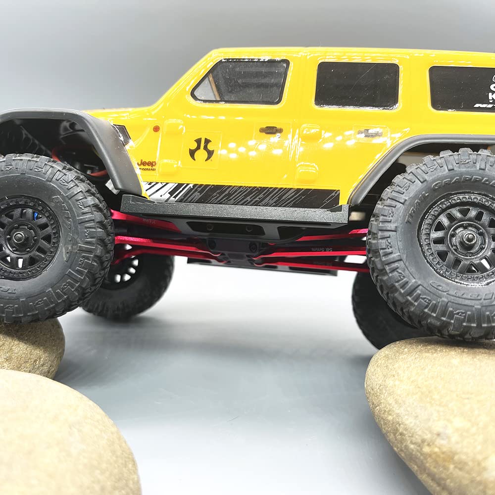 GTHELE High Clearance 4 Links Set for Axial SCX24 C10 AXI00001 JLU AXI00002 Bronco AXI00006 1/24 RC Crawler Car,8PCS(Red)