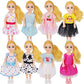 20 Sets 6 inch Chelsea Doll Clothes Accessories 15 Dresses 5 Outfits for Kids Christmas Birthday Gifts