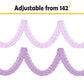 First Birthday Decoration Set Gold Cake Topper ''One'', Purple Banner Fiesta Hanging Paper Fan Flower Bundle With Purple Happy B
