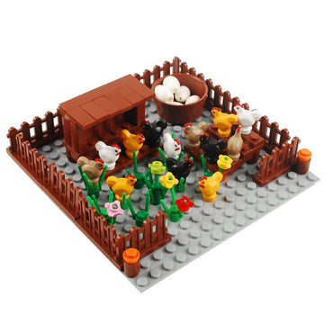 Baenrcy Farm Field Set Building Blocks Plant Animal Crops Building Bricks Kit Diy Building Set Compatible All Major Brands (Chic