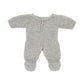 Miniland Clothes For Dolls 8 1/4'' Knitted Pajama Gray Color - Eco, Made In Spain, Quality, Role Play, Educational