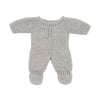Miniland Clothes For Dolls 8 1/4'' Knitted Pajama Gray Color - Eco, Made In Spain, Quality, Role Play, Educational