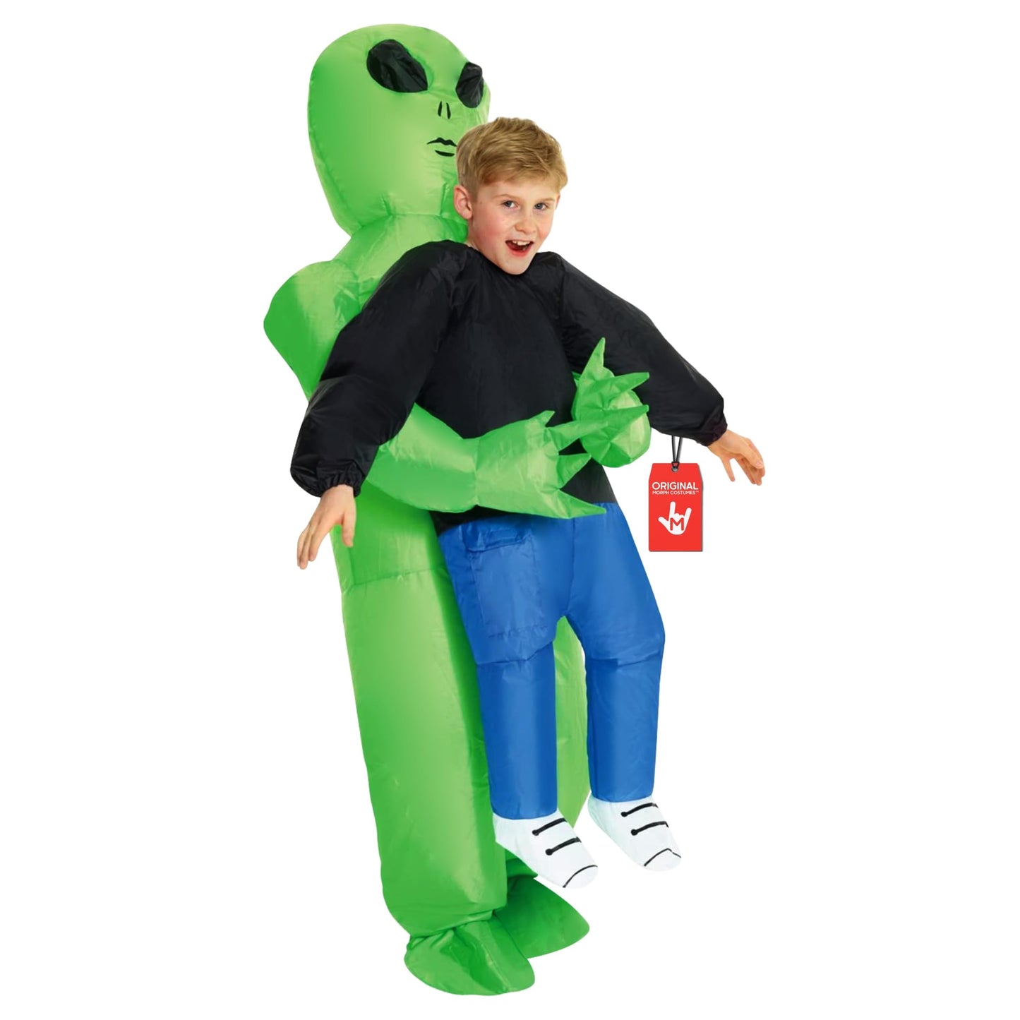 Morph Kids Inflatable Alien Costume, Blow Up Alien Outfit for Children, Halloween Costumes for Kids, Boys Halloween Costume