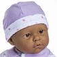 Jc Toys - La Baby - Hispanic 20-Inch Large Soft Body Baby Doll - Washable - Removable Purple Outfit With Hat And Pacifier - For Children 2 Years And Up