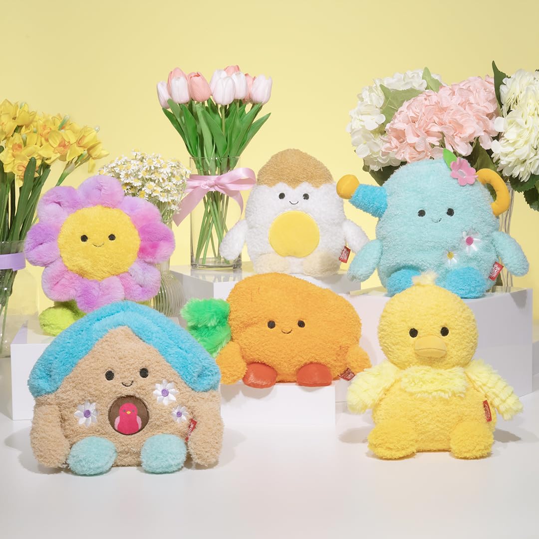 BumBumz SpringBumz Plush 5-Pack - Carson Carrot, Cammie Chick, Ethan Egg, Cosimo Can, Blair House - Model RBBZ01026 - Polyester