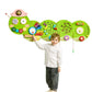 VEVOR Caterpillar Activity Wall Busy Board Wall, 12 Wall Activities Board, Montessori Sensory Wall Panel for Kids 3-12 Years, Se
