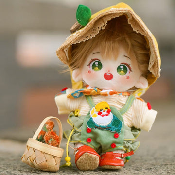 Niannyyhouse 20Cm Plush Doll Green Eyes Girl Humanoid Stuffed Body No Attribute 8' Normal Body Wearable Clothing Dress Up Gifts (A-12-Without Skeleton)