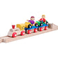 Eichhorn Wooden Car Shuttle Train Set (10 Piece), Brown