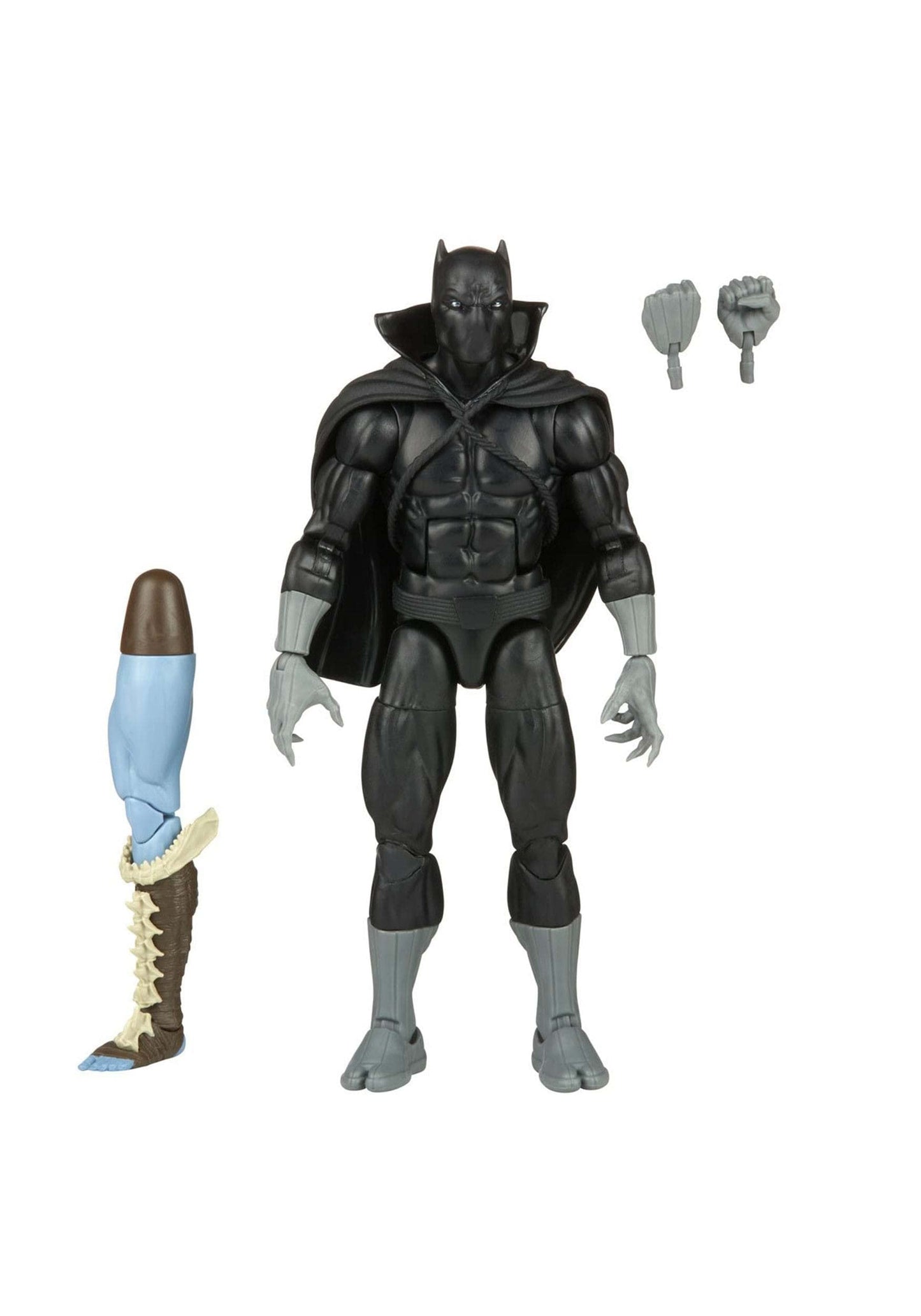 Marvel Legends Black Panther 6-Inch Action Figure Toy with 2 Accessories, Model F3679, Plastic, Black