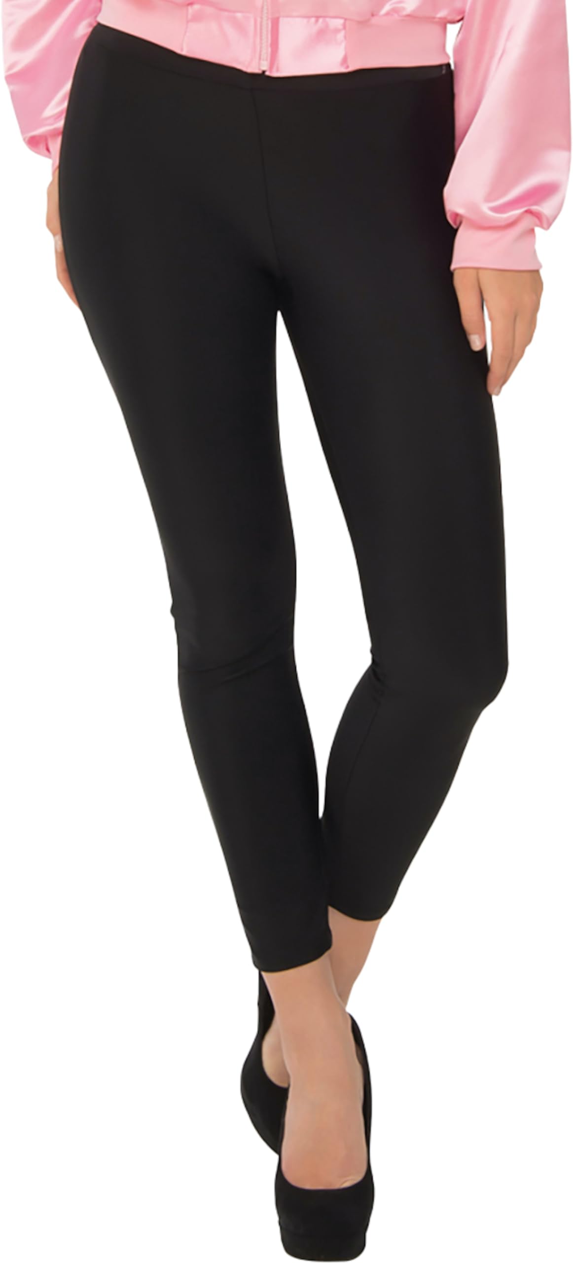 Rubies Costume Co. Womens Grease, Ladies Black Stretch Leggings, As Shown, Small