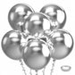 Bezente Metallic Silver Balloons 18 Inch - 30 Pack Large Thick Silver Balloons Big Round Chrome Silver Latex Balloons For Weddin