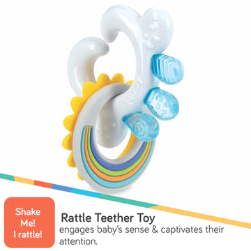 Nuby Cloud Teether With Sun And Silicone Rain Links : 3+ Months