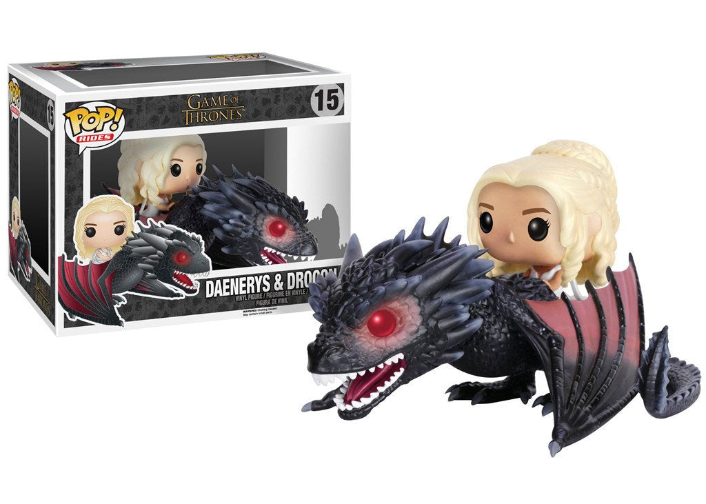 Funko Pop Rides: Game of Thrones Dragon & Daenerys Figure, Model 7235, PVC Material