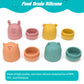 Hyszxus Bath Toys Floating Boats With Silicone Bathtub Toys,9Pcs Mold Free Baby Bath Toys For Infants 6-12-18 Months,Water Table Toys For Toddlers 1-3,Shower Toys Pool Toys For 1 2 3 4 Boys Girls Kids