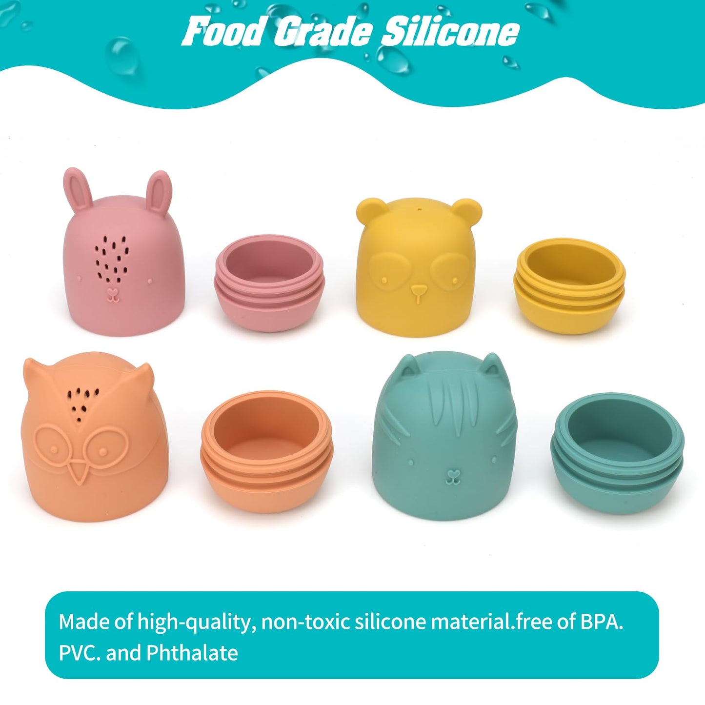 Hyszxus Bath Toys Floating Boats With Silicone Bathtub Toys,9Pcs Mold Free Baby Bath Toys For Infants 6-12-18 Months,Water Table Toys For Toddlers 1-3,Shower Toys Pool Toys For 1 2 3 4 Boys Girls Kids