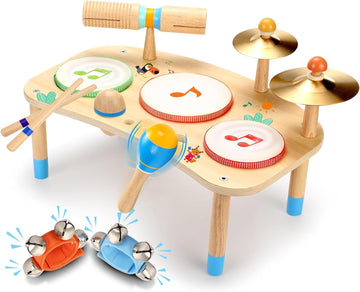 Oathx Kids Drum Set - 11 In 1 Musical Instruments For Toddlers Baby Preschool Educational Musical Toys, Montessori Toys For Kids Ages 1-6