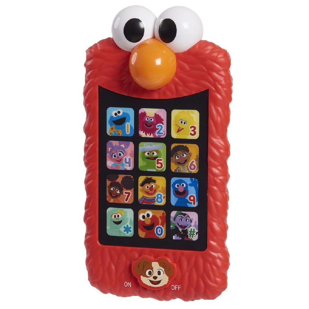Sesame Street Elmo Pretend Play Phone - Educational Toy for Kids, Multi-color, 3.25 x 1.5 x 6.25 inches, Model 57582