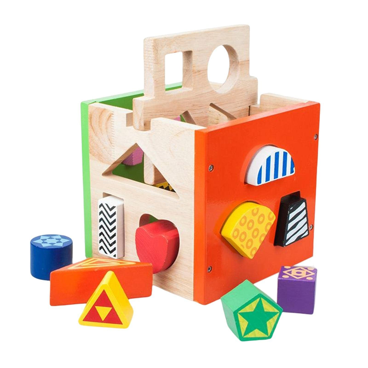 Wood Shape Sorting Building Blocks Learning Activity for Educational Toys| Educational Toy for Kids | Fun & Learning Toy Set