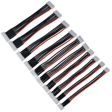 Sologood 10Pcs Jst-Xh 2S/ 3S/ 4S/ 5S/ 6S Battery Balance Plug Extension Lead 22Awg Silicone Wire Balance Leads Extension Cable F
