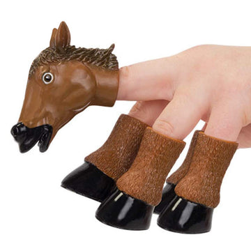 Archie McPhee Handihorse Horse Finger Puppet Set New
