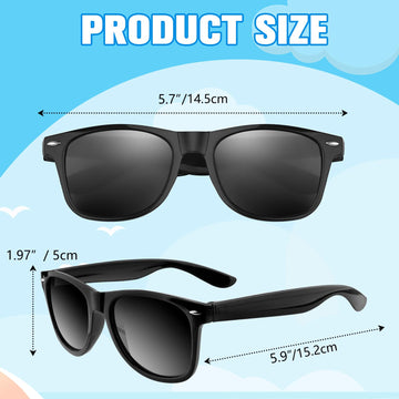 Astaron 12 Pack Party Novelty Sunglasses Bulk Neon Party Favors For Beach Wedding Party Pool Party Supplies, Black