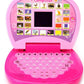 Jbm Enterprise 2In1 Pink Educational Laptop Toy For Kids  English & Chinese Learning Computer With Sound, Alphabet, Numbers, 