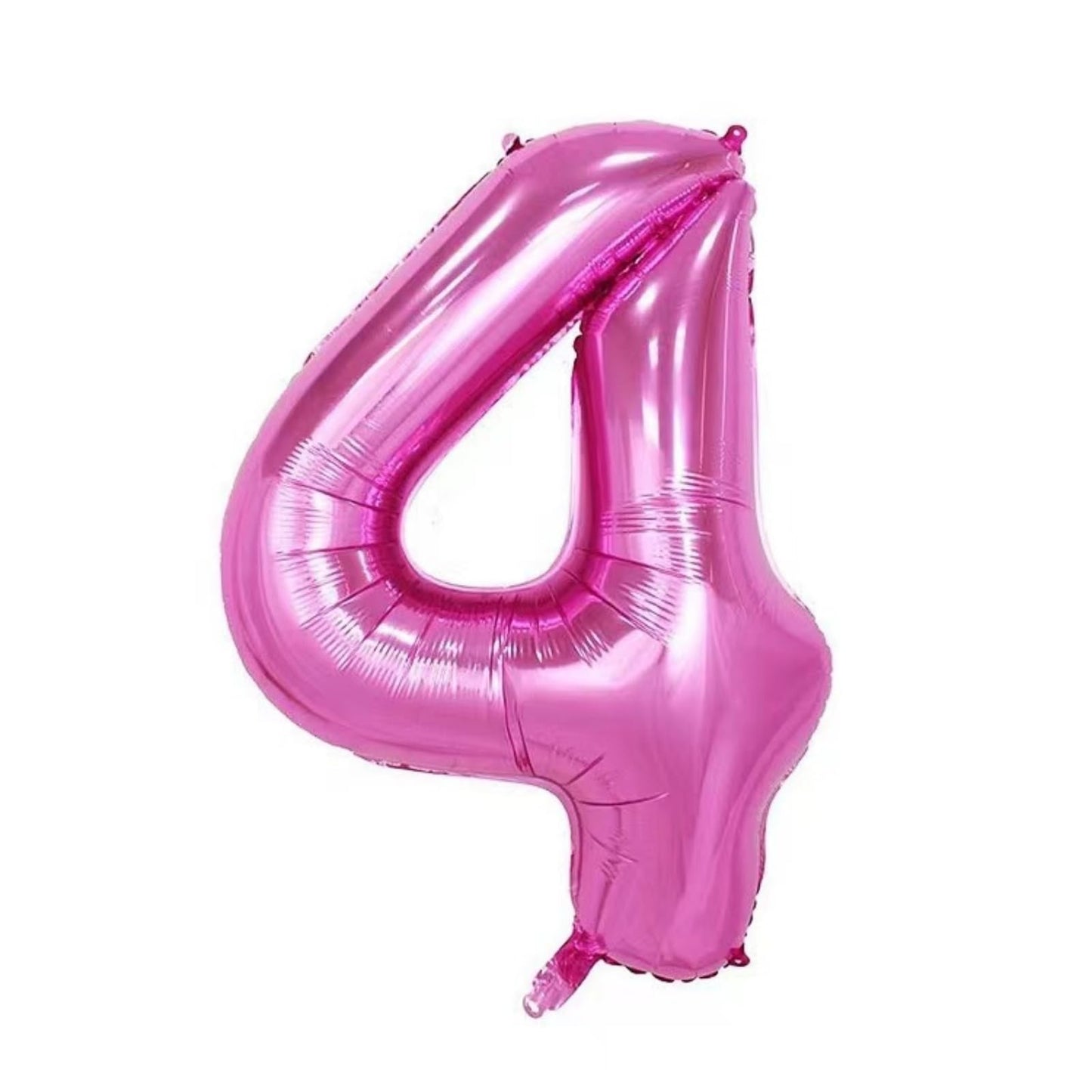 HUAXI 40Inch Pink Number 4 Crown Balloons Set, Aluminum, 4th Birthday & Wedding Celebration Decorations