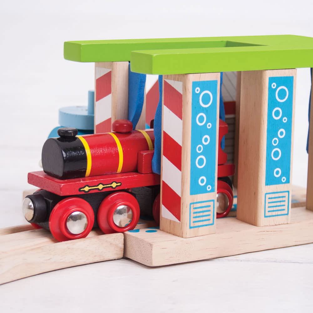 Bigjigs Rail, Wooden Train Washer, Wooden Toys, Bigjigs Train Accessories, Train Wash, Wooden Train Sets, Trains For Kids, Wooden Toys For 3 4 5 Year Olds