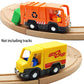 Dshmixia Garbage Mail Truck Small Toys Cars For 3 5 Year Old Boys Magnetic Couplings City Vehicle For Wood Train Set For Children Inside Outside Toys (City Set)
