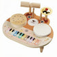 Trendivibe CartoonStyle Wooden Musical Activity Table AnimalFace ChildrenS Music Toy Table Interactive EarlyLearning Music T
