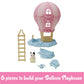 Calico Critters Baby Balloon Playhouse, Dollhouse Playset With Tuxedo Cat Figure Included
