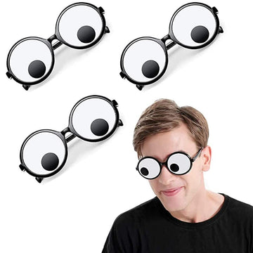 Delphinus Googly Eyes Glasses, Funny Googly Eyes Goggles Shaking Party Glasses Toys Novelty Shades Funny Costume Accessories For Party Favor…