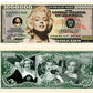 Marilyn Monroe Million Dollar Novelty Bill Play Money with Bill Protector