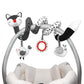 Euyecety Baby Spiral Plush Toys, Black White Stroller Toy Stretch & Spiral Activity Toy Car Seat Toys, Hanging Rattle Toys For Crib Mobile, Newborn Sensory Toy Best Gift For 0 3 6 9 12 Months Baby-Fox