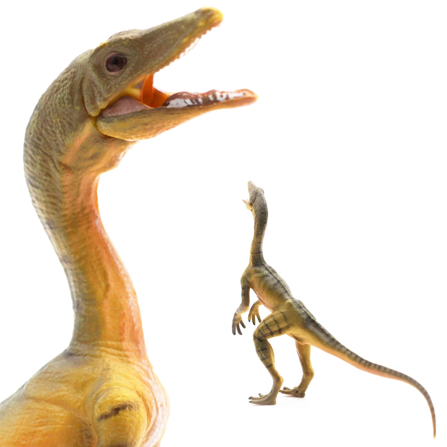 Gemini&Genius Compsognathus Dinosaur Toy For Kids, Realistic Dinosaur Action Figure Toy With Moveable Jaw, Cake Topper, Gift Or Display For Kids
