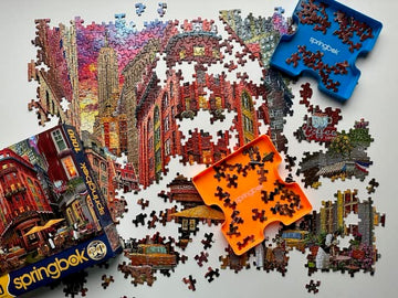 Springbok'S 1000 Piece Jigsaw Puzzle Nyc Street - Made In Usa