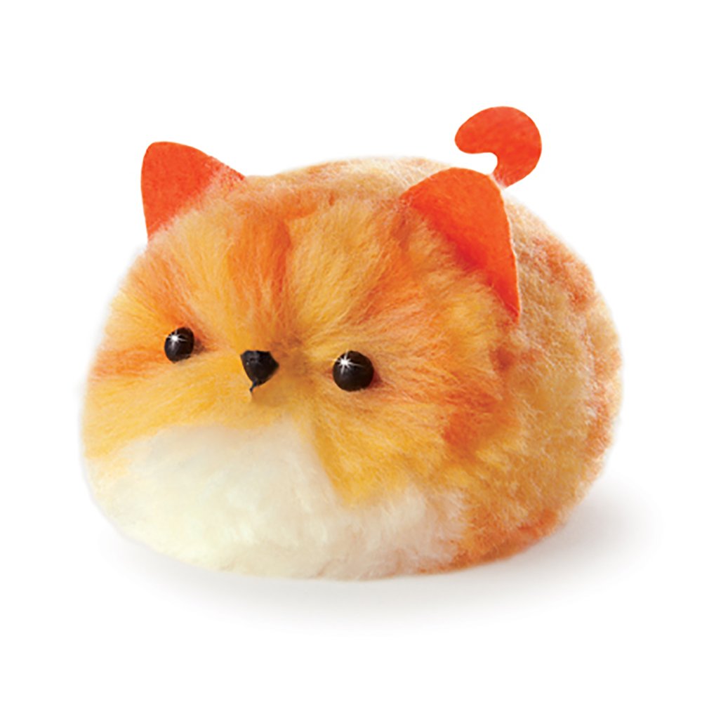 ORB The Factory Fluffables Pumpkin Arts & Crafts, Orange/White/Yellow, 5.75 x 2 x 6