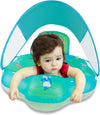 Myir Jun Baby Pool Float With Canopy, Inflatable Baby Pool Float Toddler Float Children Baby Float For Pool Baby Swim Trainer Toddler Swim Float (Blue, S,Float With Canopy)