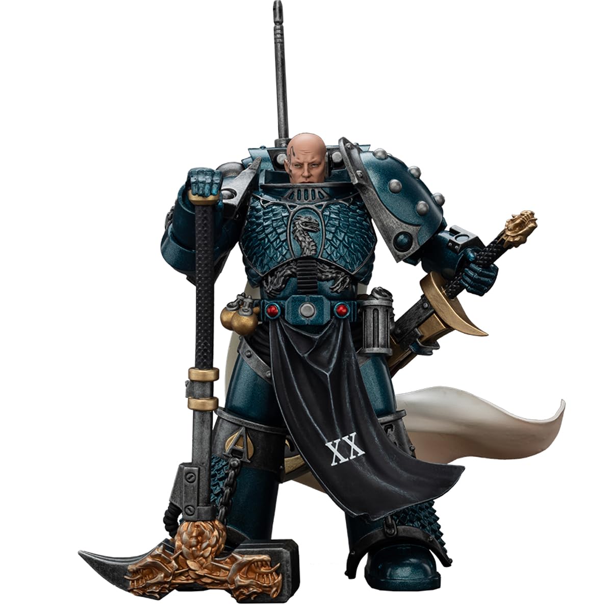 JOYTOY Warhammer The Horus Heresy 1/18 Action Figure-Alpha Legion Legion Praetor with Power decorative replica blade-Harrowmaster Armillus Dynat 2PCS-Collection Model Birthday Gifts