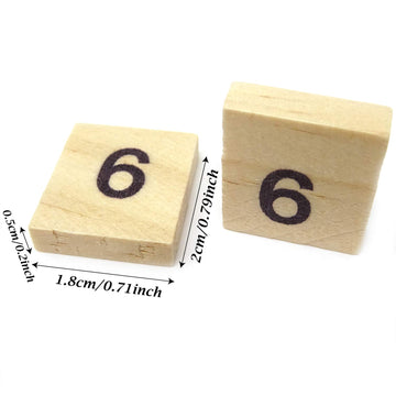 Honbay 100Pcs Wooden Scrabble Tiles Numbers Symbols Tiles For Craft Projects, Games, Early Childhood Education
