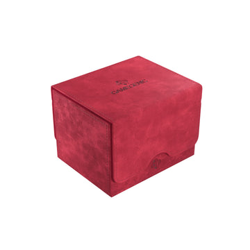 Sidekick 100+ Xl Convertible Deck Box - Sideloading Card Storage Box With Removable Cover, Holds 100 Double-Sleeved Cards In Extra Thick Inner Card Sleeves, Red Color, Made By Gamegenic