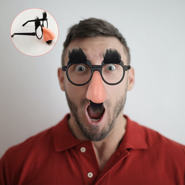 PPXMEEUDC 6 PCS Disguise Glasses with Funny Nose with Eyebrows and Mustache Perfect Party Favors for Costume Halloween and Birth