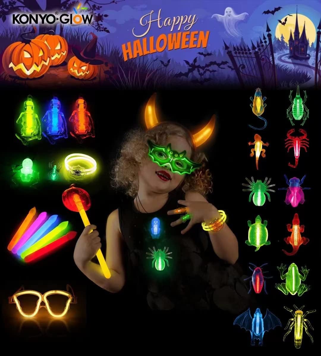 XXJXING Glow Sticks Party Set, 40 Pieces with Connectors