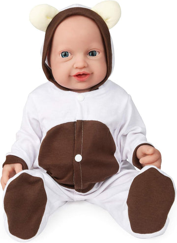 Vollence 10 Inch Full Body Silicone Baby Dolls That Look Real, Not Vinyl Dolls, Soft Realistic Newborn Lifelike Silicone Baby Do