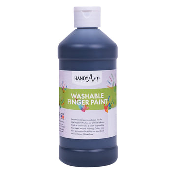 Handy Art Washable Finger Paint 16 ounce, Black