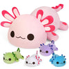 KMUYSL Axolotl Plush Toy Set - Orange Mommy Axolotl with 4 Baby Stuffed Animals for Kids 3+ - Perfect Christmas Birthday Gift
