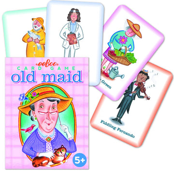 Eeboo: Old Maid Playing Card Game, Cards Are Durable And Easy To Use, Instructions Included, Educational And Fun Learning, For A