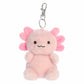 Aurora Adorable Palm Pals Ax Axolotl Clip-On- Fun Collectible Plush For Kids and mature-themed Collectors - Perfect For Backpacks and Birthday Gifts - Pink 4 Inches