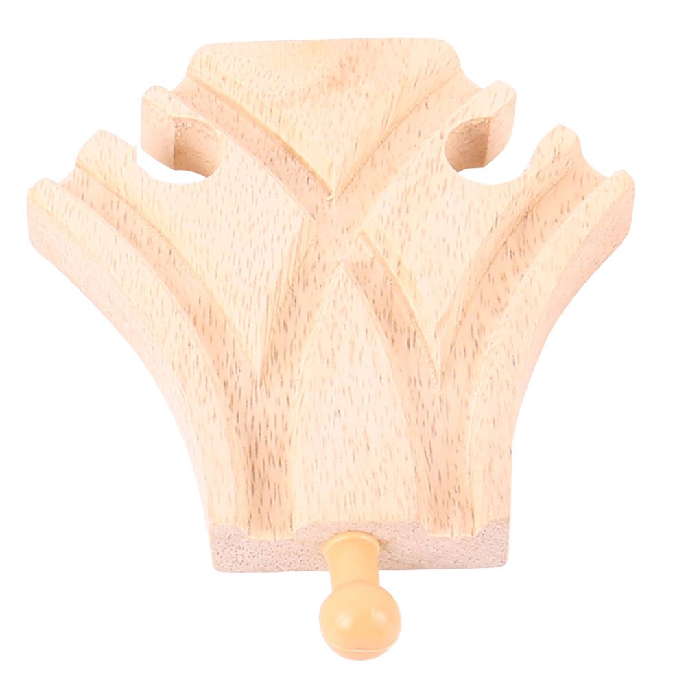 Bigjigs Rail Curved Turnouts (Pack Of 4) - Other Major Wooden Rail Brands Are Compatible